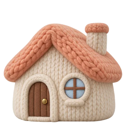 Hoodibot knitted house
